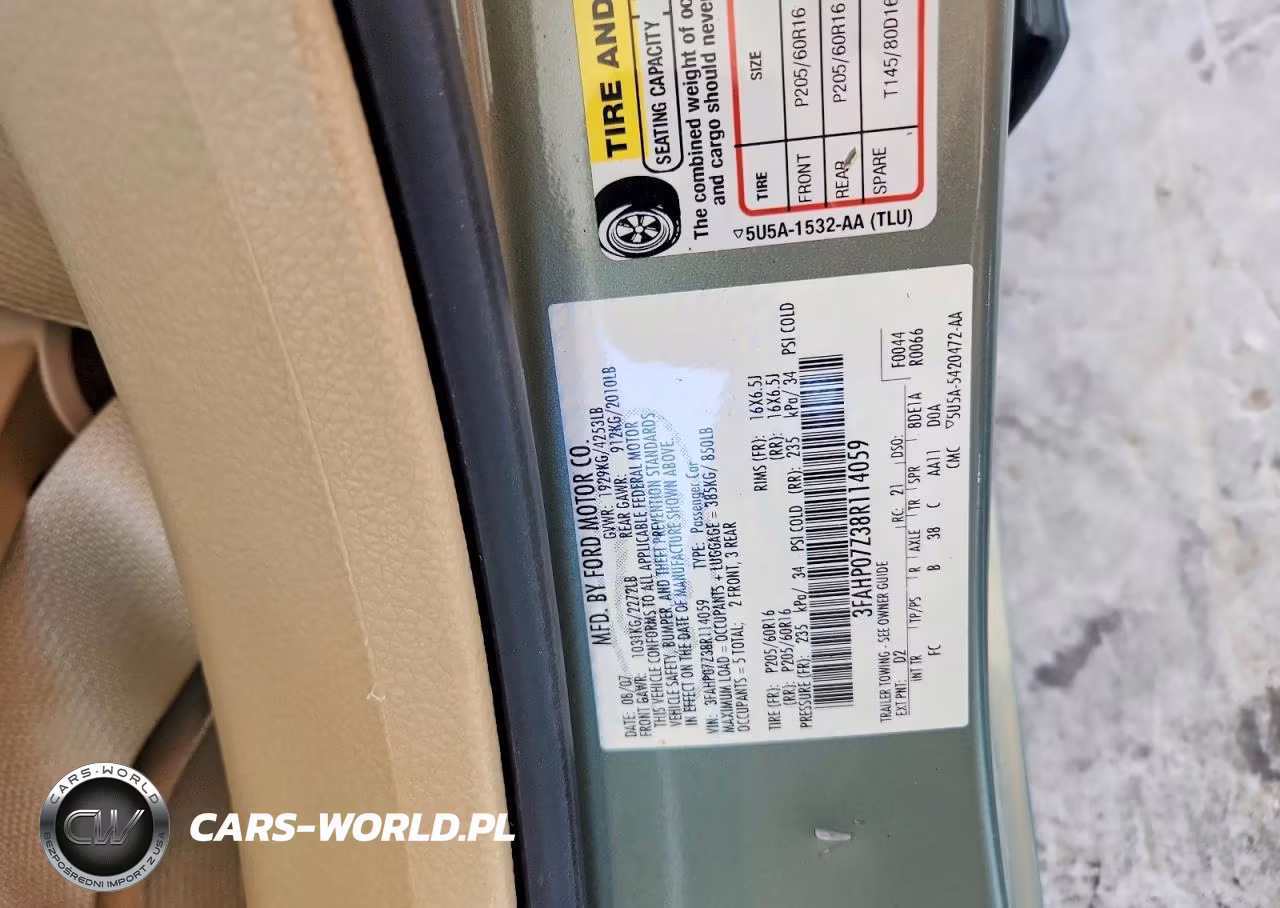 2008 Ford Fusion Se VIN:3FAHP07Z38R114059 - 12