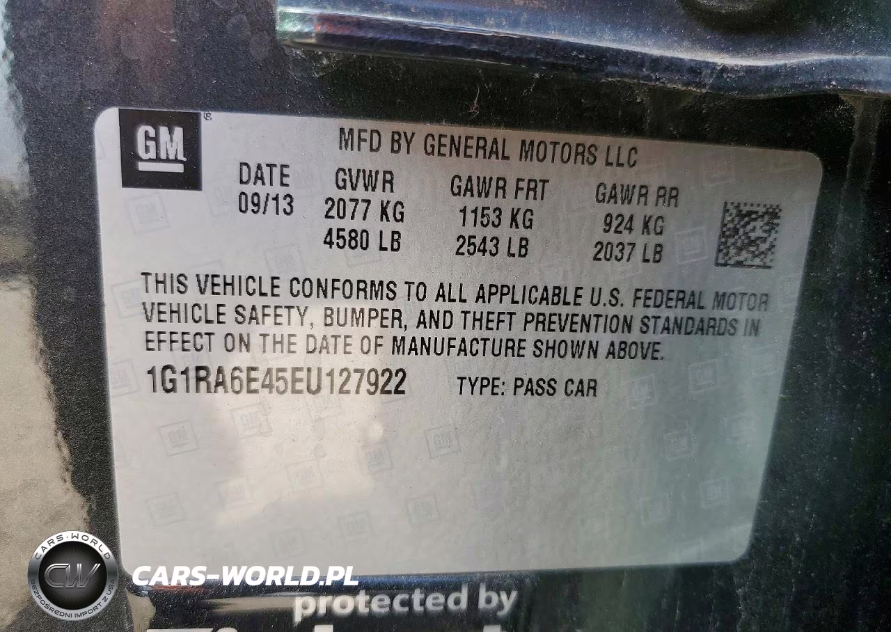 2014 Chevrolet Volt VIN:1G1RA6E45EU127922 - 13