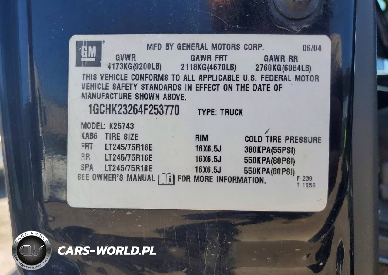 2004 Chevrolet Silverado K2500 Heavy Duty VIN:1GCHK23264F253770 - 12