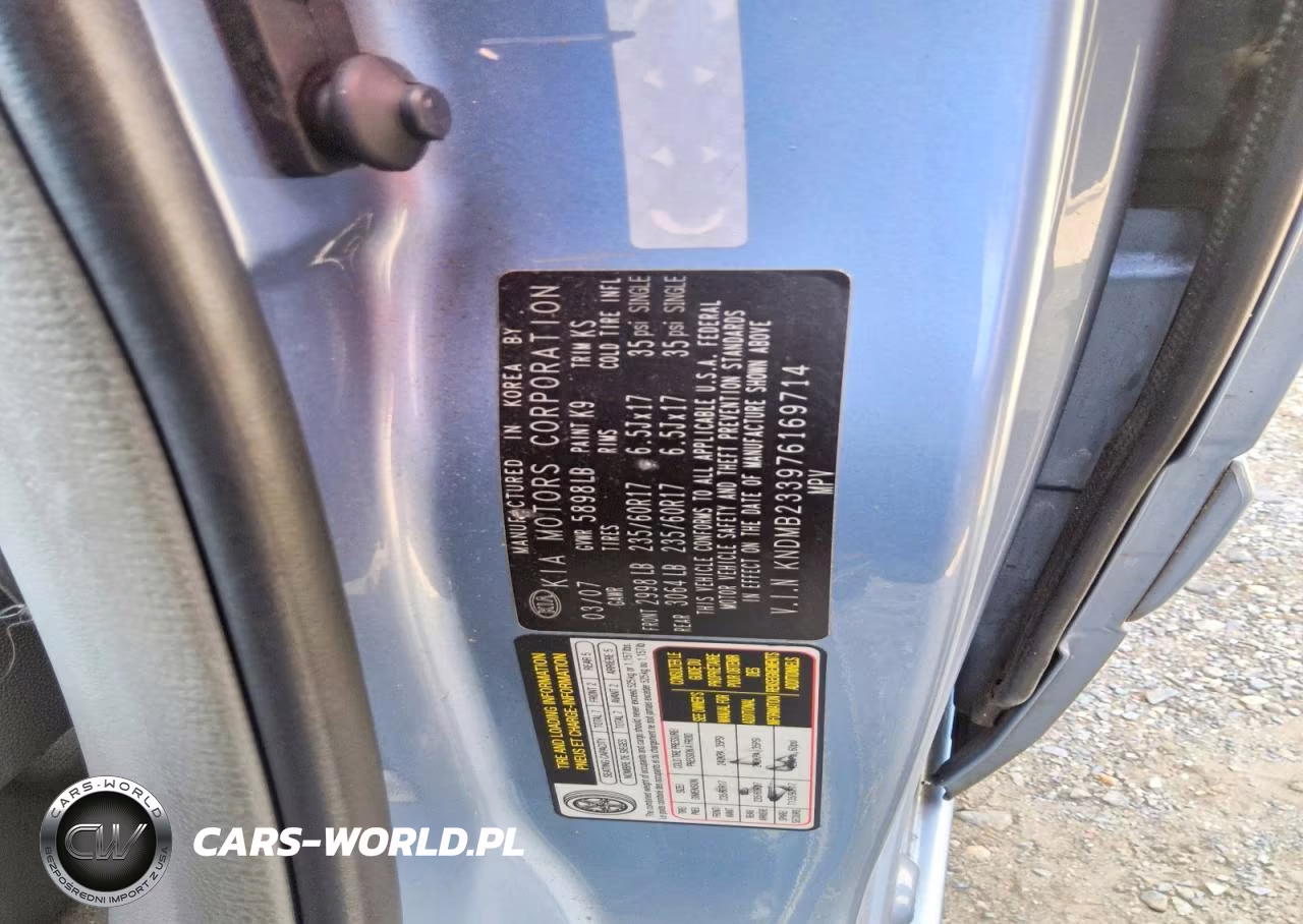 2007 Kia Sedona Base VIN:KNDMB233976169714 - 12
