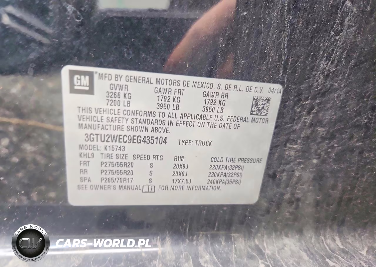 2014 GMC Sierra K1500 Denali VIN:3GTU2WEC9EG435104 - 12