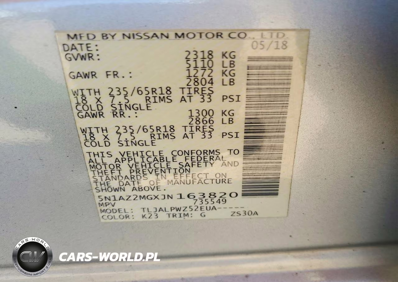 2018 Nissan Murano S VIN:5N1AZ2MGXJN163820 - 12