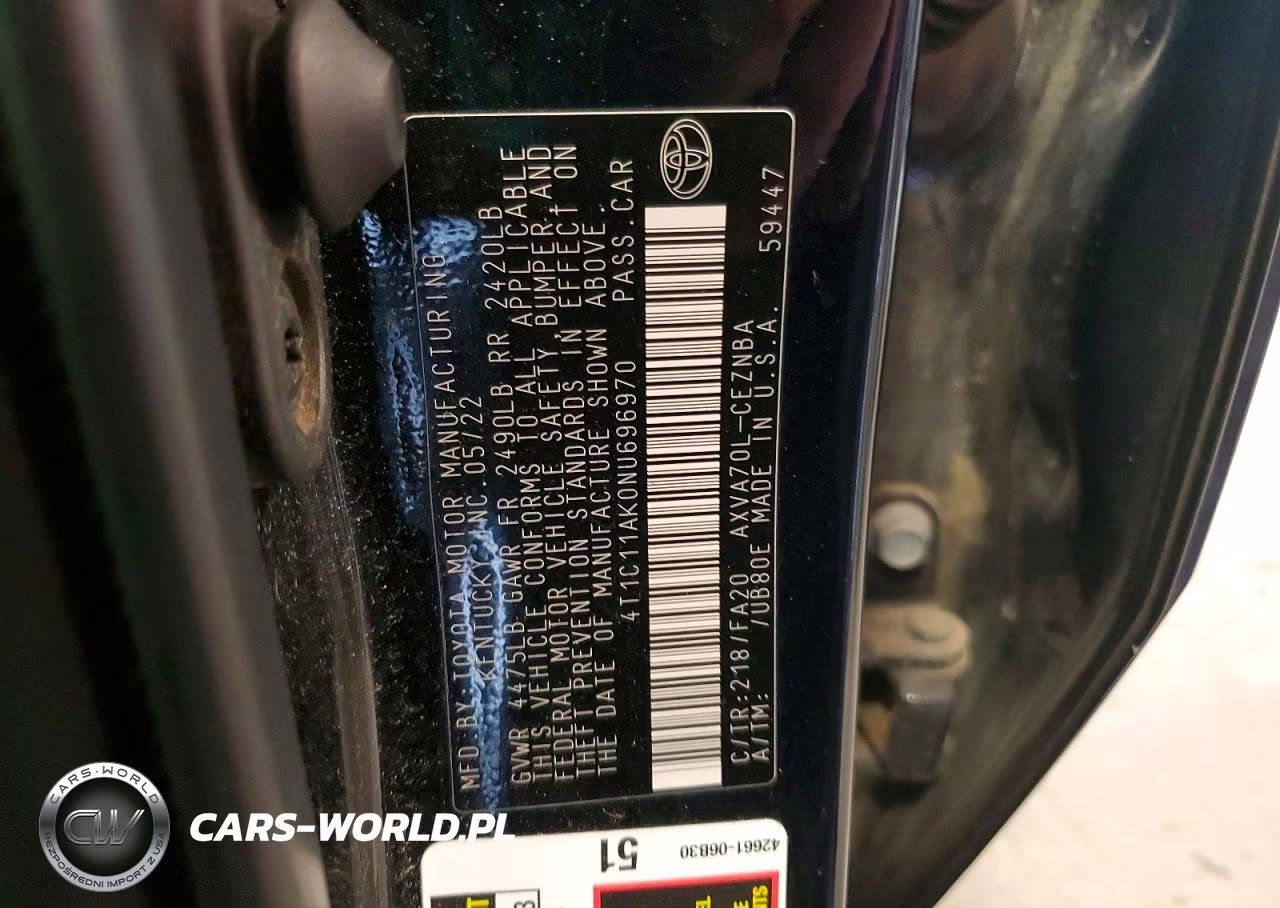 2022 Toyota Camry Le VIN:4T1C11AK0NU696970 - 13