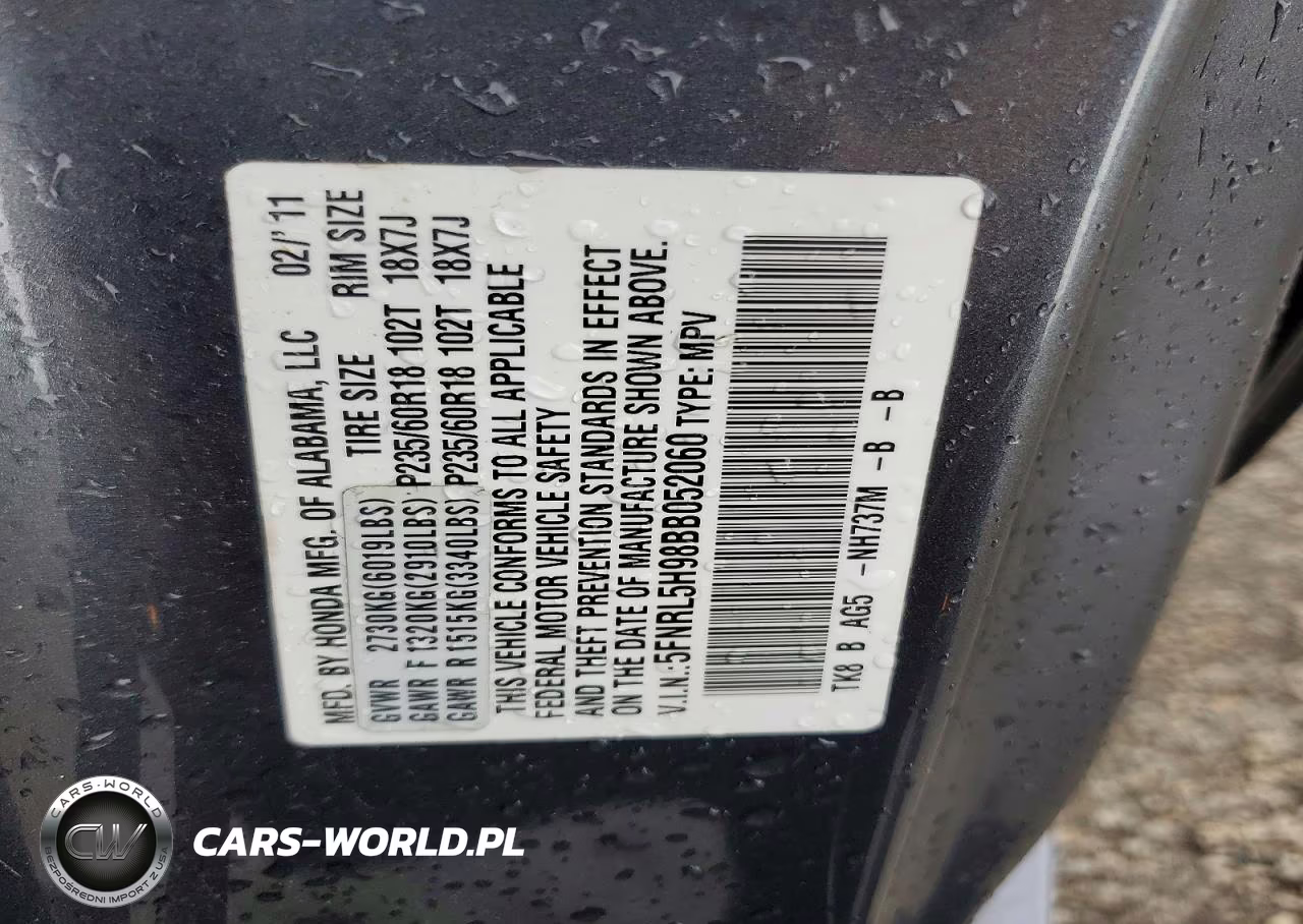 2011 Honda Odyssey Touring VIN:5FNRL5H98BB052060 - 13