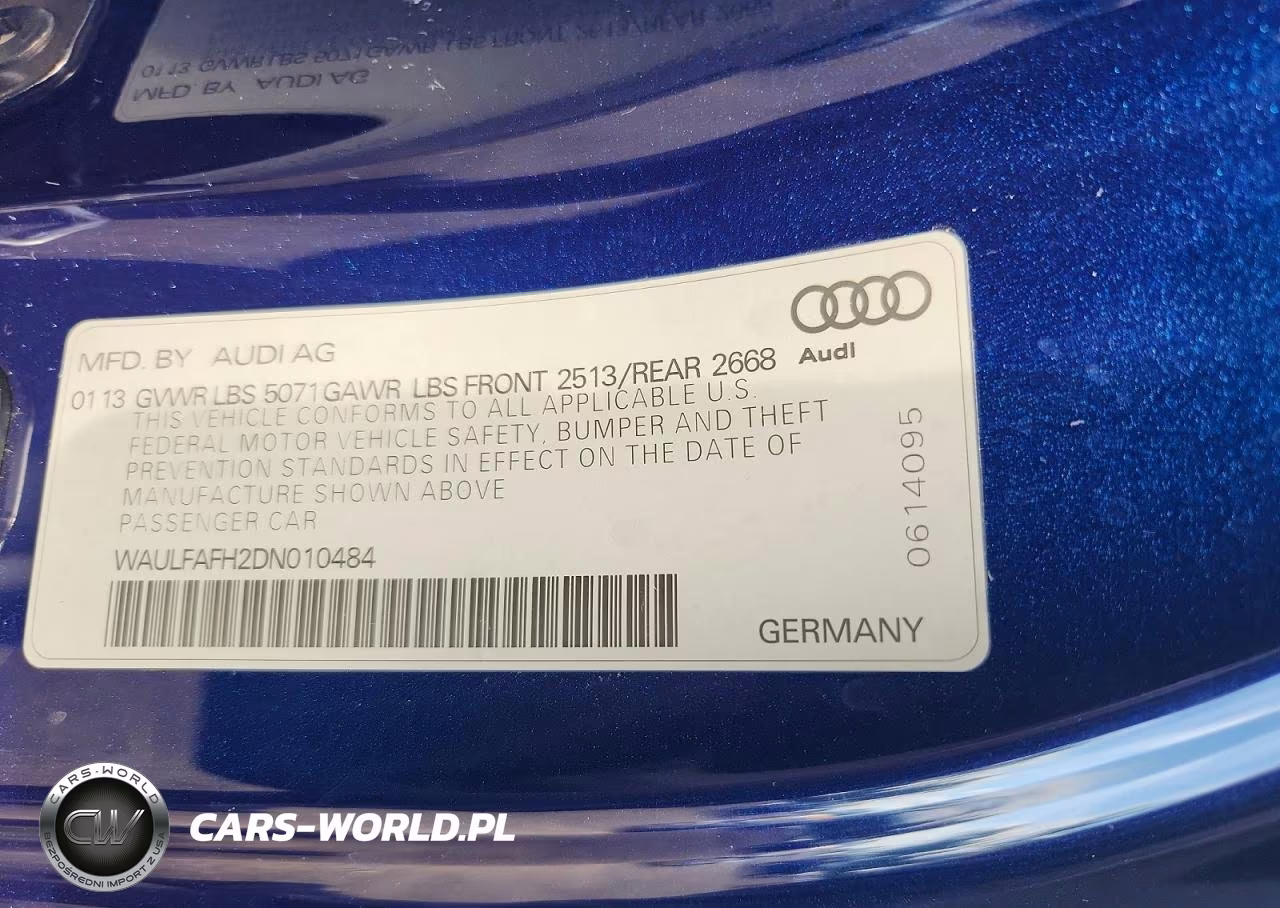 2013 Audi A5 Premium Plus VIN:WAULFAFH2DN010484 - 12