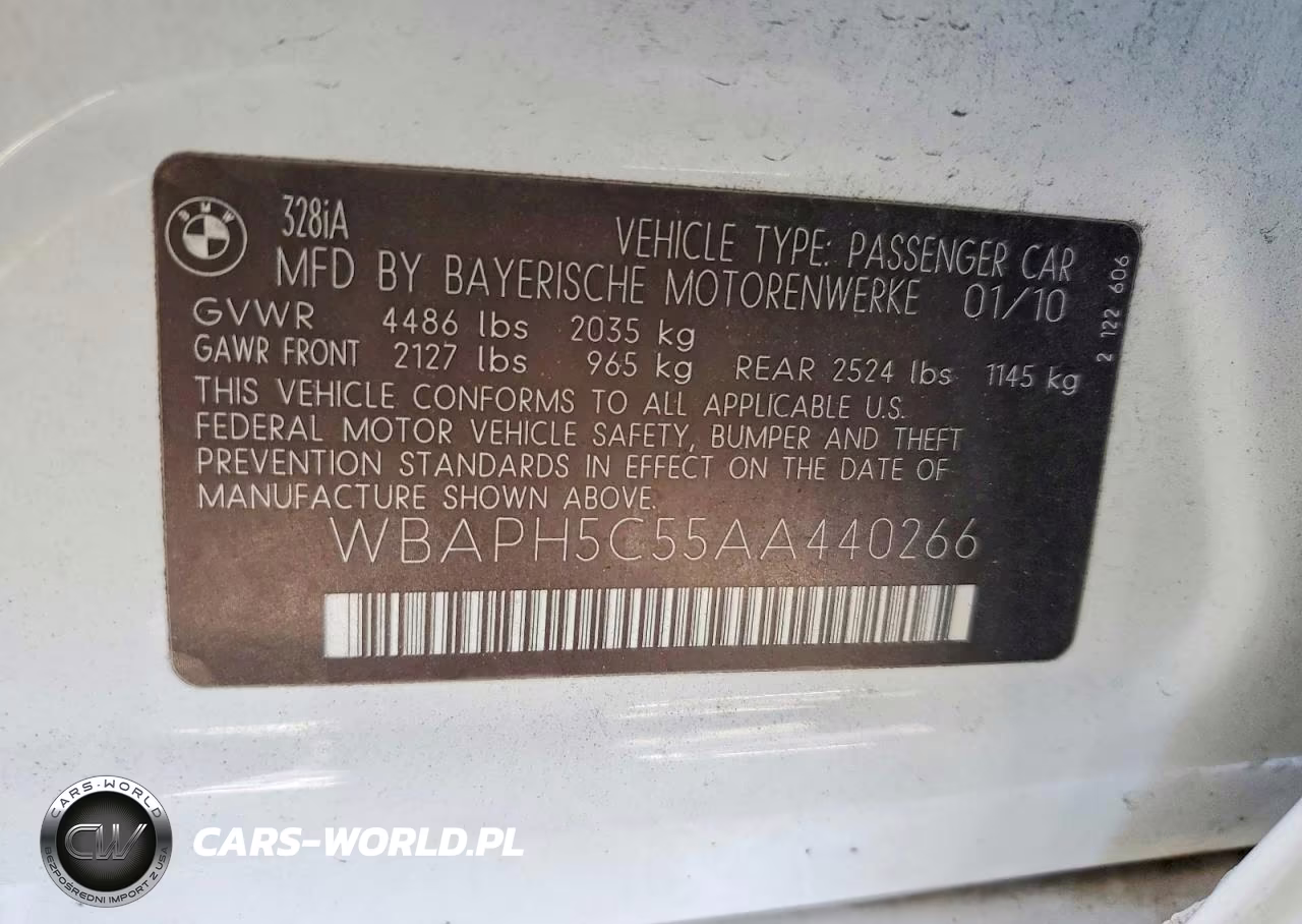 2010 BMW 328 I Sulev VIN:WBAPH5C55AA440266 - 12