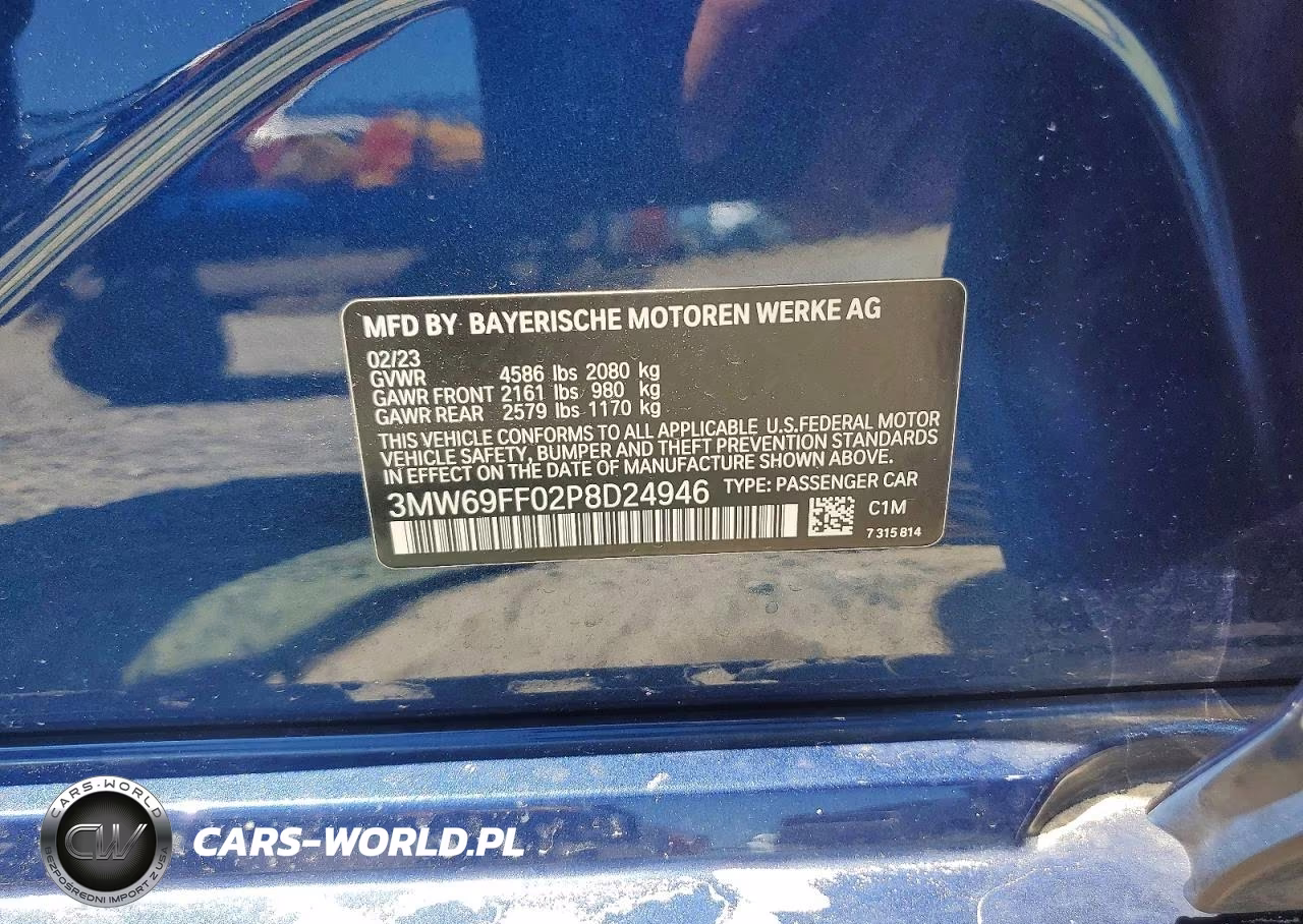 2023 BMW 330I VIN:3MW69FF02P8D24946 - 12