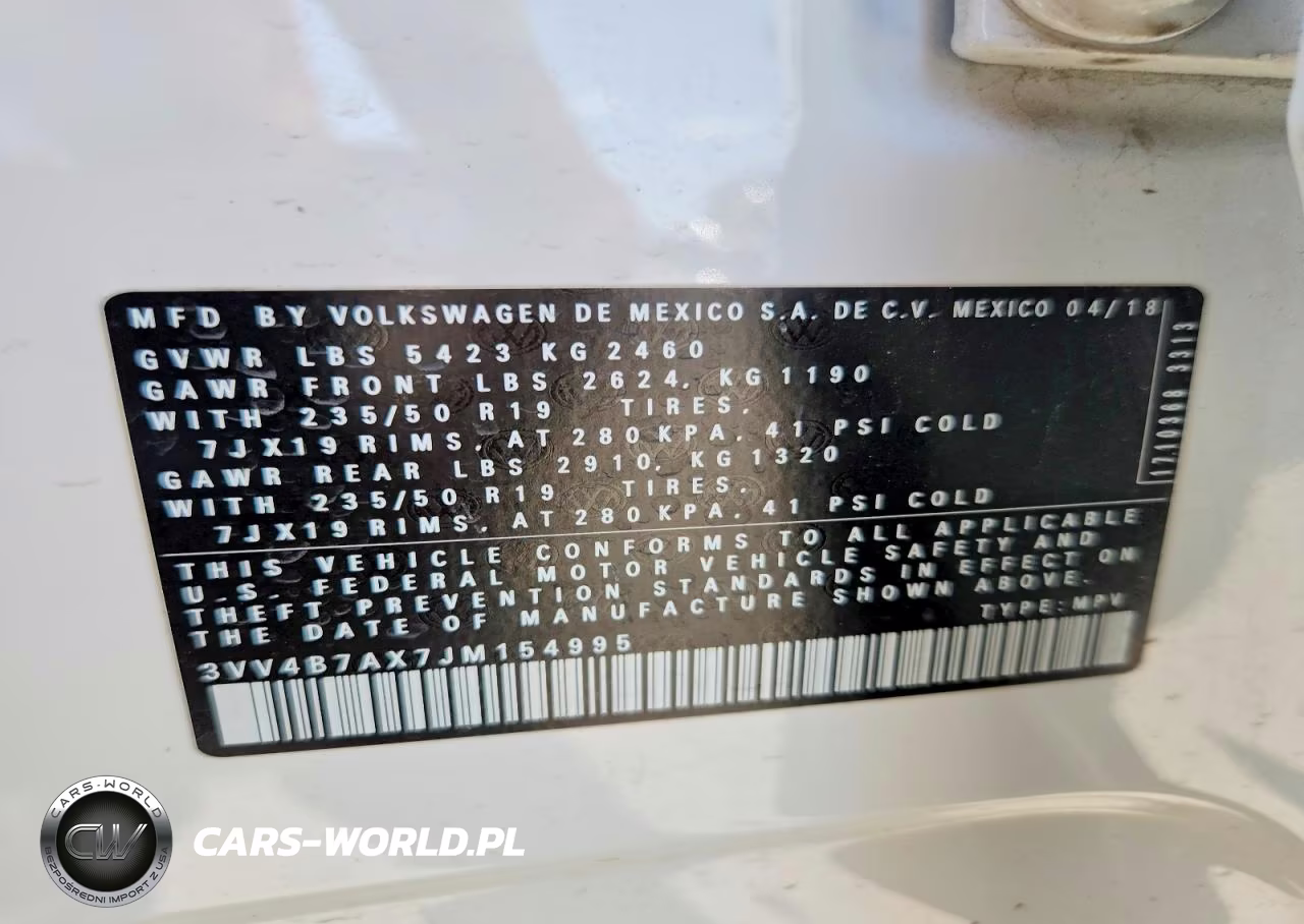 2018 Volkswagen Tiguan Sel Premium VIN:3VV4B7AX7JM154995 - 14