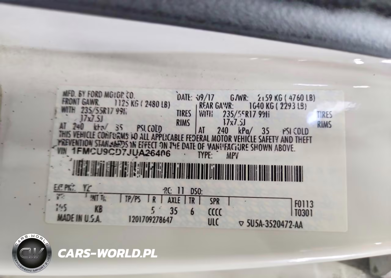 2018 Ford Escape Se VIN:1FMCU9GD7JUA26406 - 13