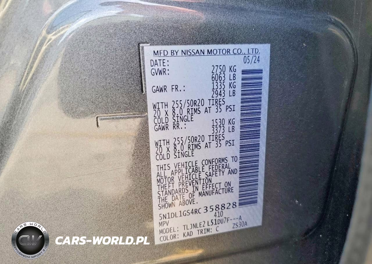 2024 Infiniti Qx60 Sensory VIN:5N1DL1GS4RC358828 - 13