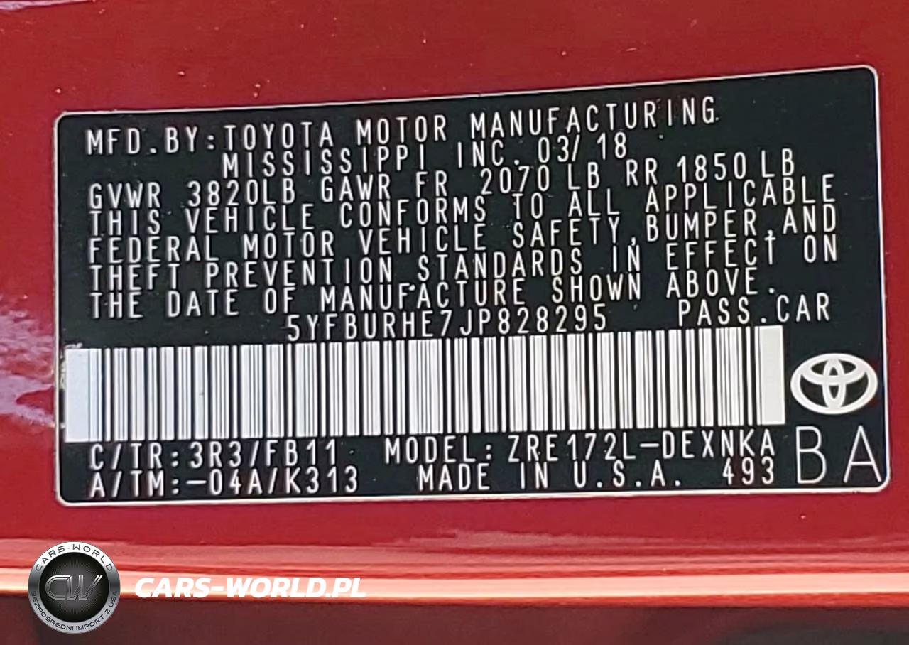 2018 Toyota Corolla Le VIN:5YFBURHE7JP828295 - 13