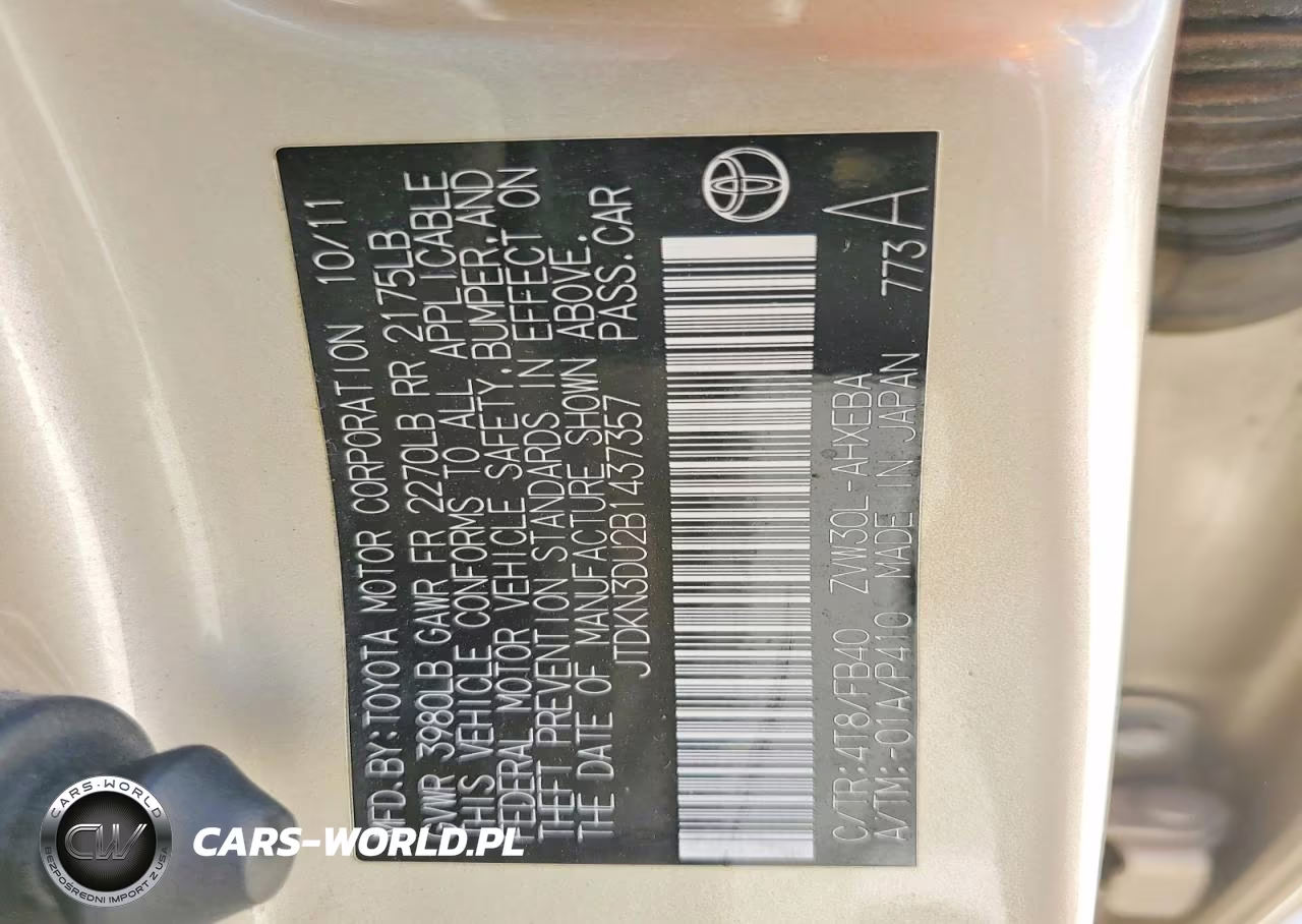 2011 Toyota Prius Two VIN:JTDKN3DU2B1437357 - 12