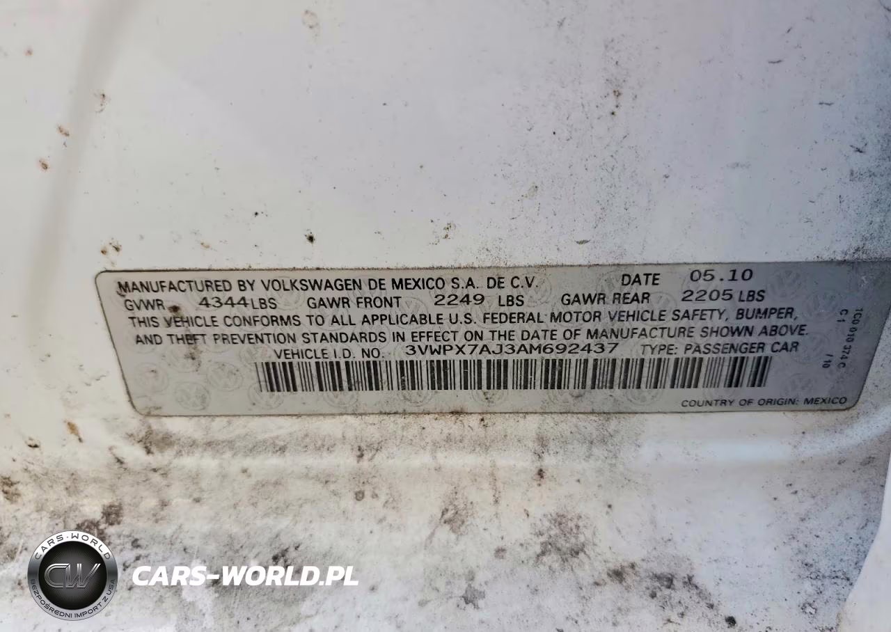 2010 Volkswagen Jetta Se VIN:3VWPX7AJ3AM692437 - 12