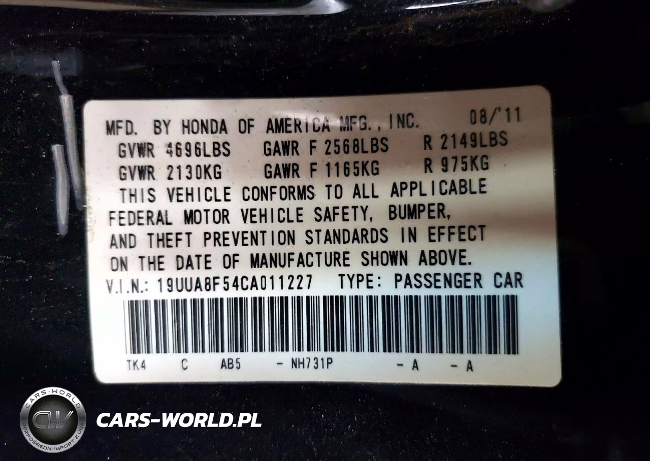 2012 Acura Tl VIN:19UUA8F54CA011227 - 13