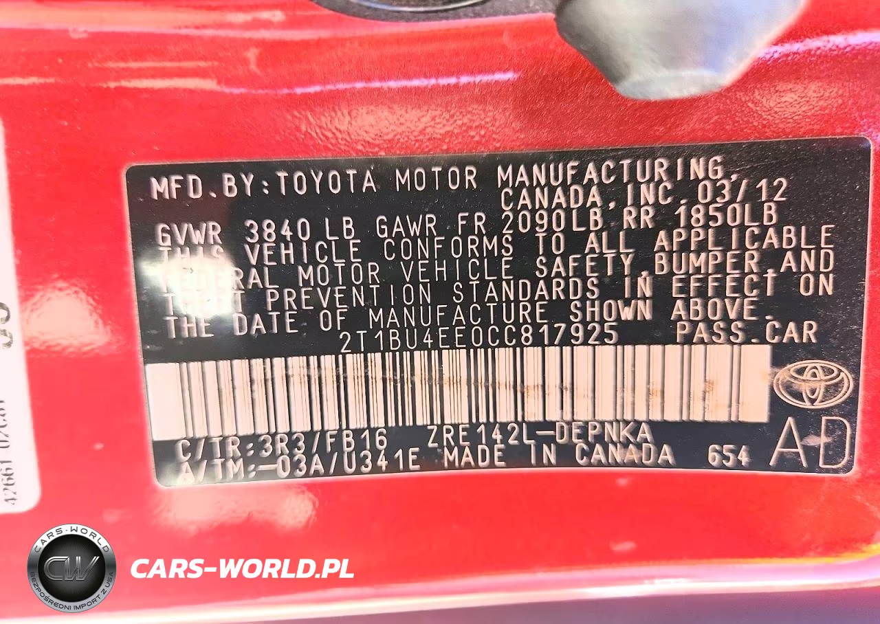 2012 Toyota Corolla Le VIN:2T1BU4EE0CC817925 - 12