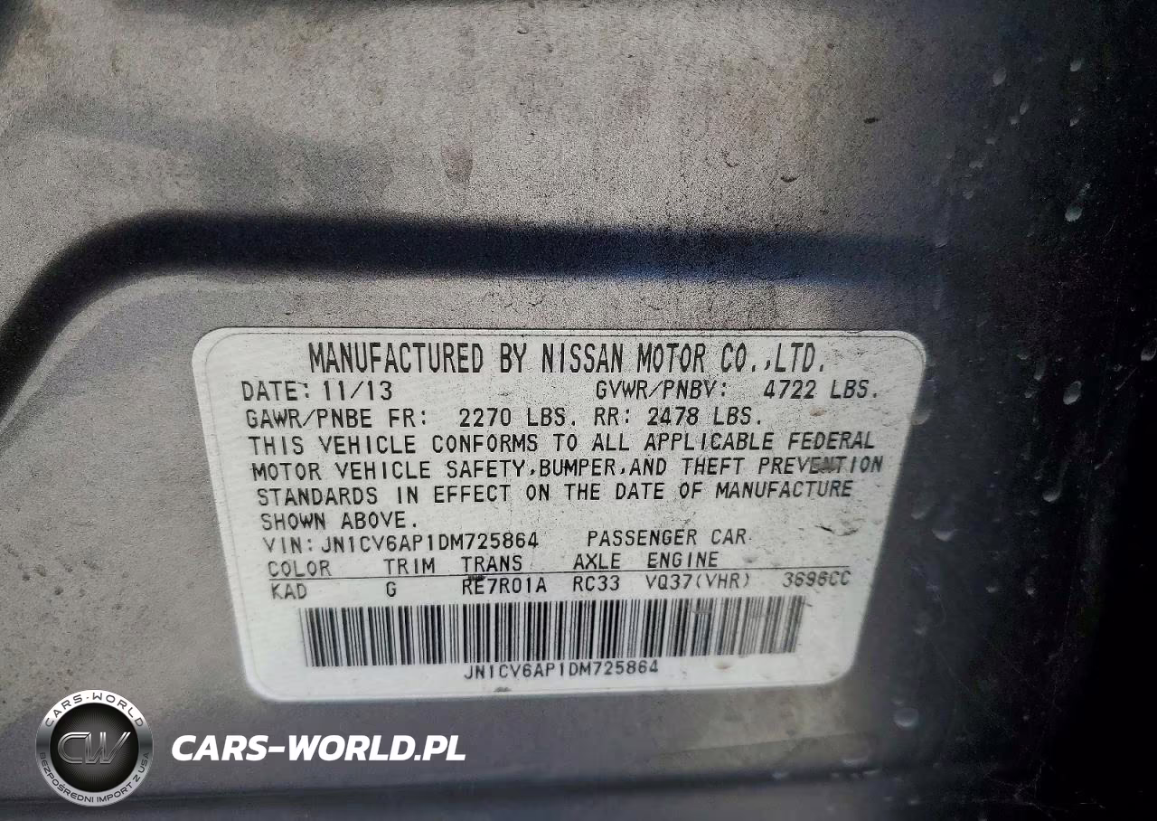 2013 Infiniti G37 Sedan Journey VIN:JN1CV6AP1DM725864 - 13