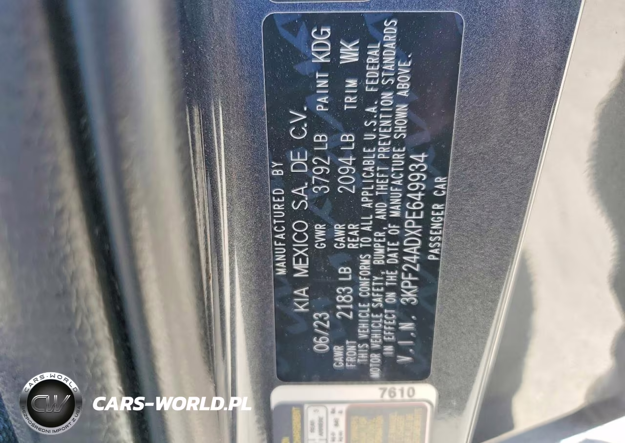 2023 Kia Forte Lxs VIN:3KPF24ADXPE649934 - 13