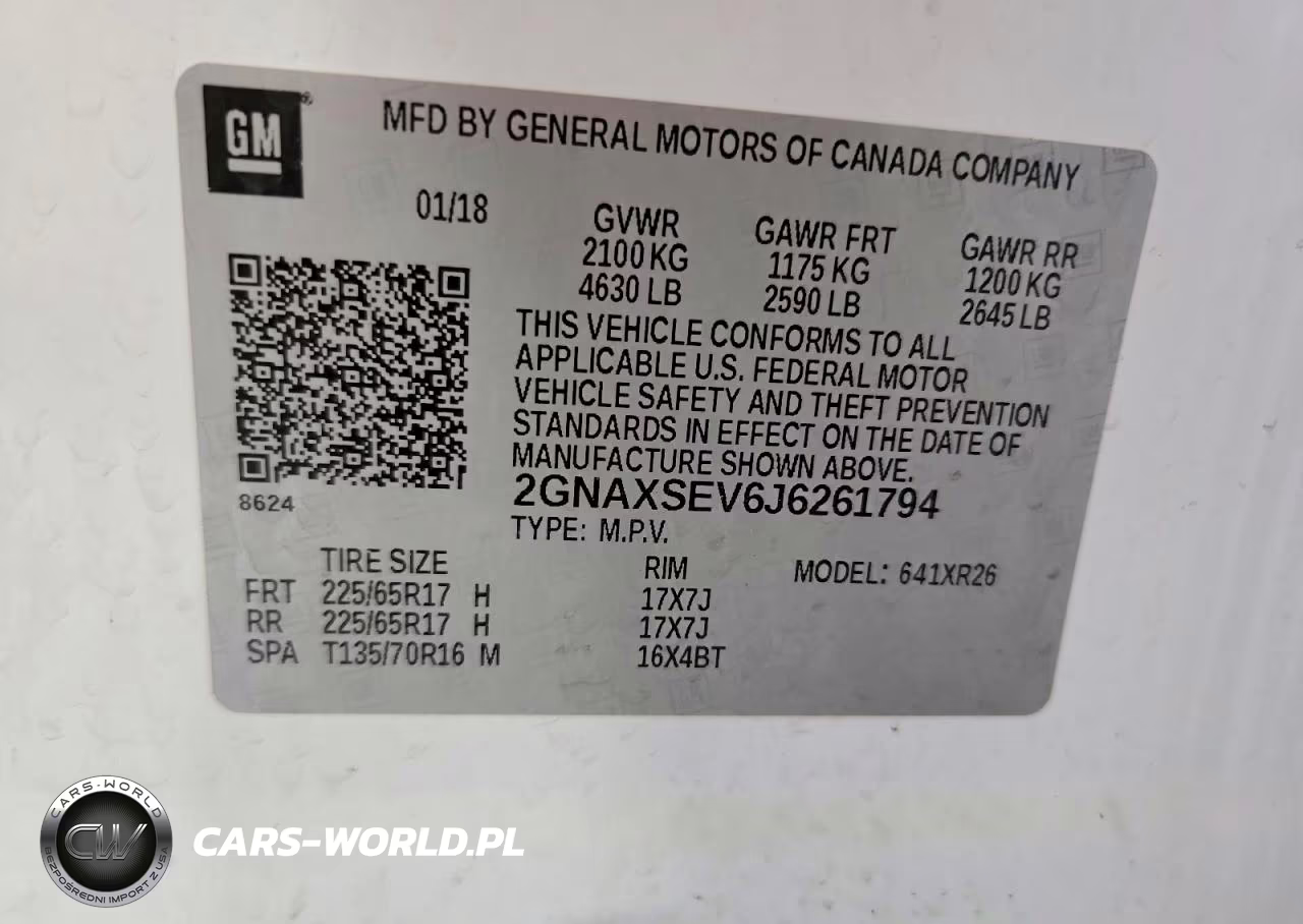 2018 Chevrolet Equinox Lt VIN:2GNAXSEV6J6261794 - 13