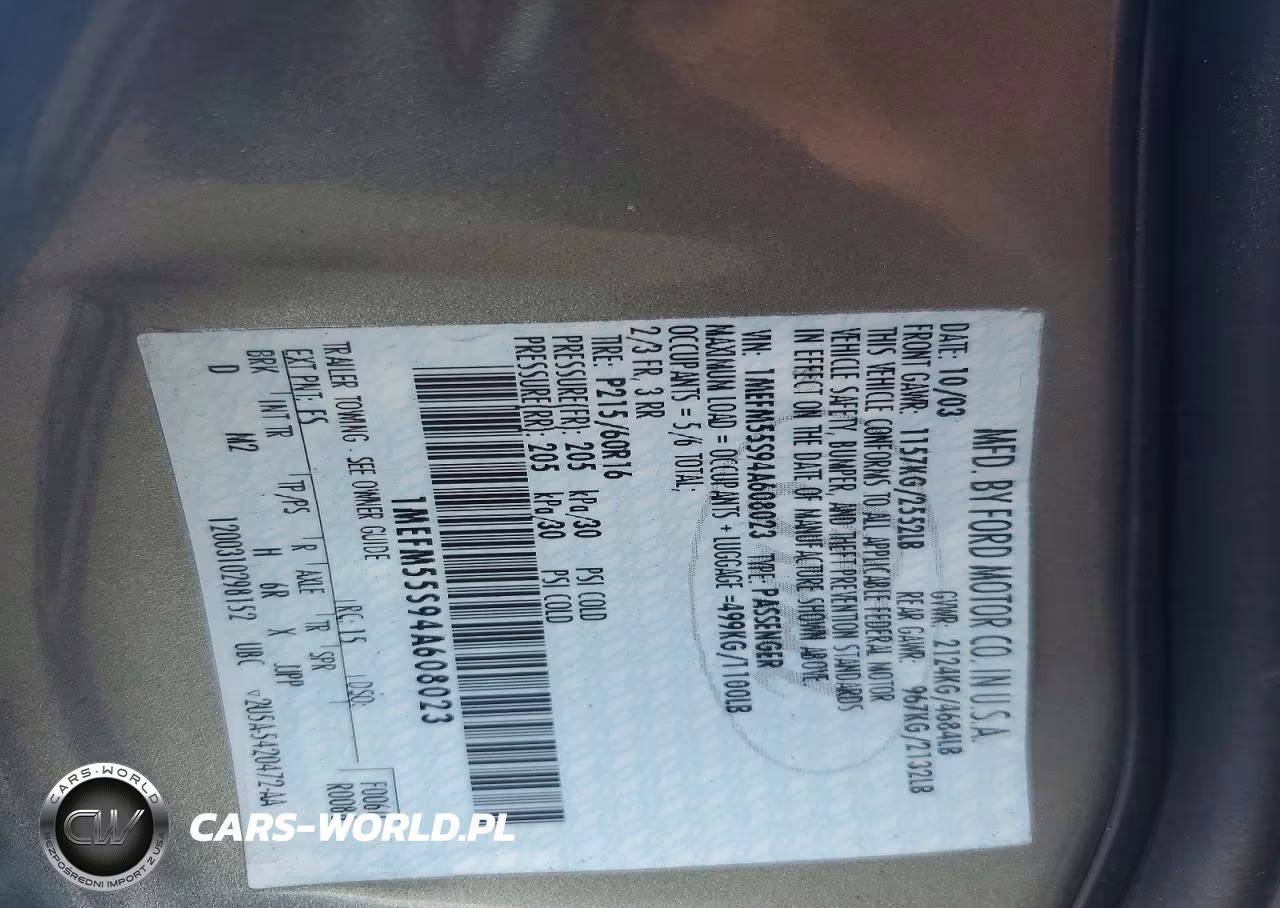 2004 Mercury Sable Ls Premium VIN:1MEFM55S94A608023 - 13