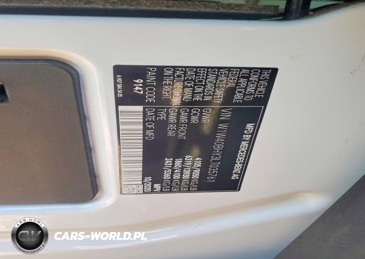 2020 Mercedes-Benz Sprinter 2500 Delivery Van VIN:W1W40BHY3LT035761 - 13