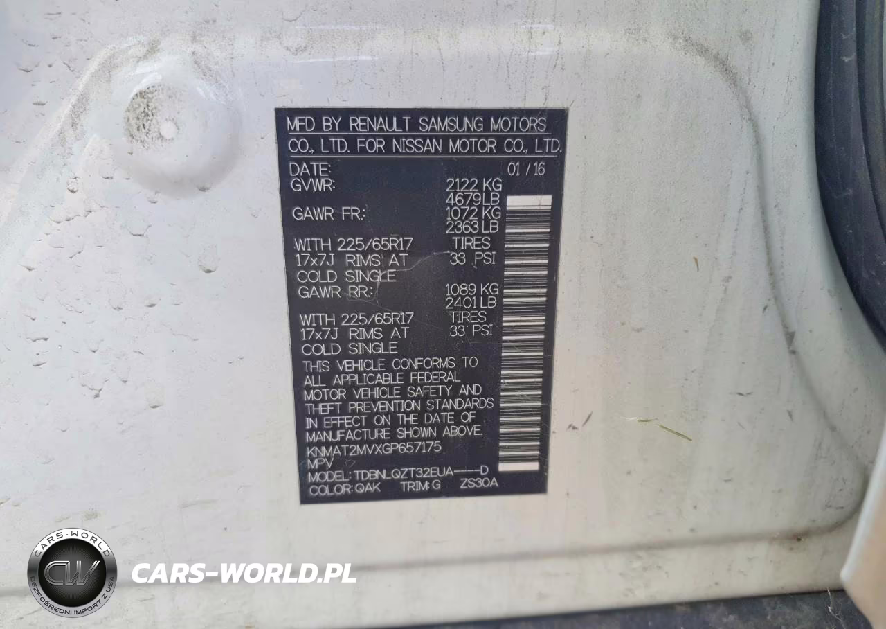 2016 Nissan Rogue Sv VIN:KNMAT2MVXGP657175 - 12