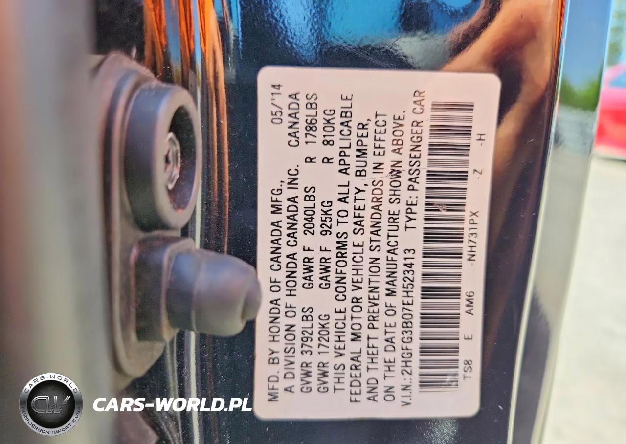 2014 Honda Civic Exl VIN:2HGFG3B07EH523413 - 13