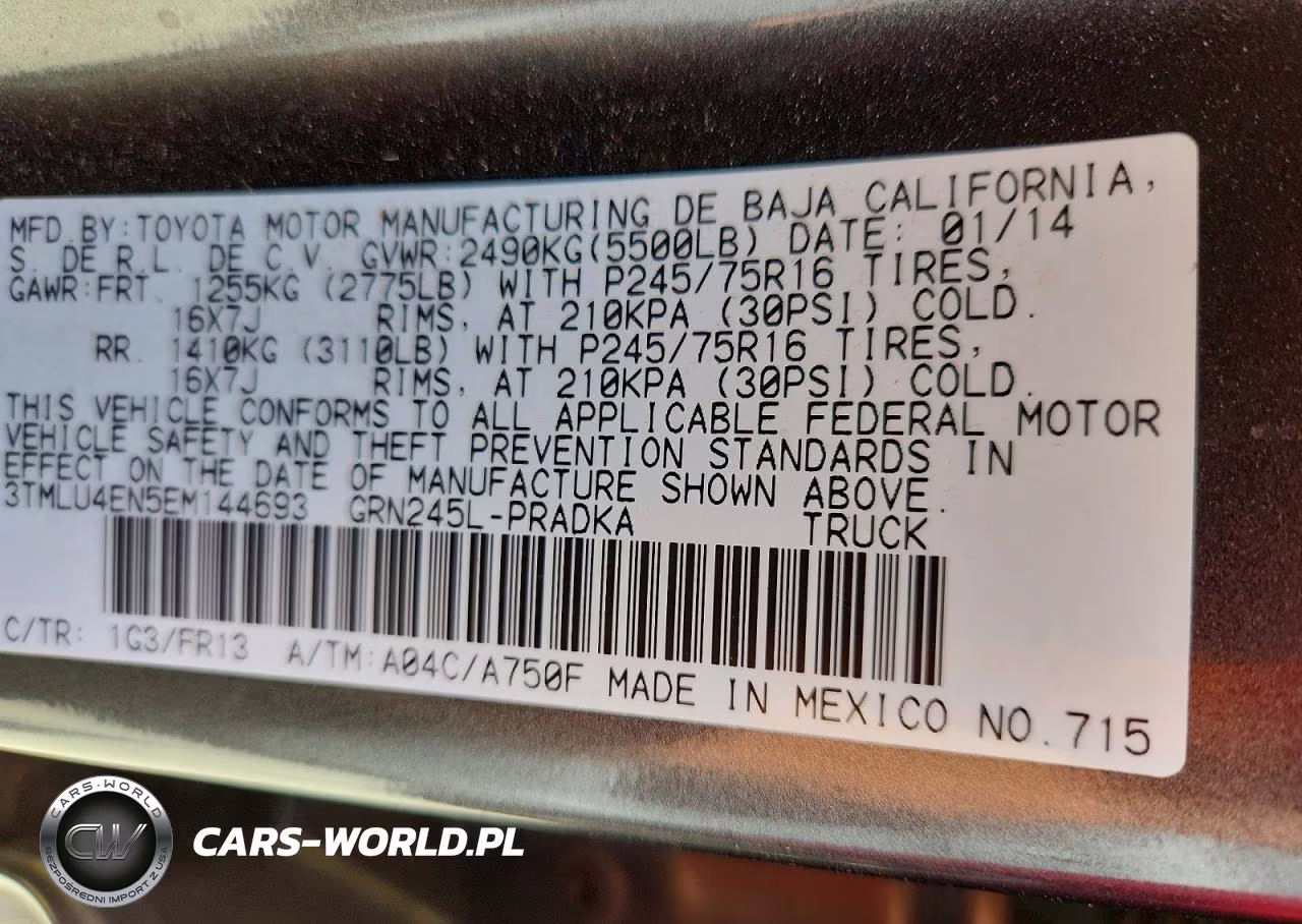 2014 Toyota Tacoma V6 VIN:3TMLU4EN5EM144693 - 13