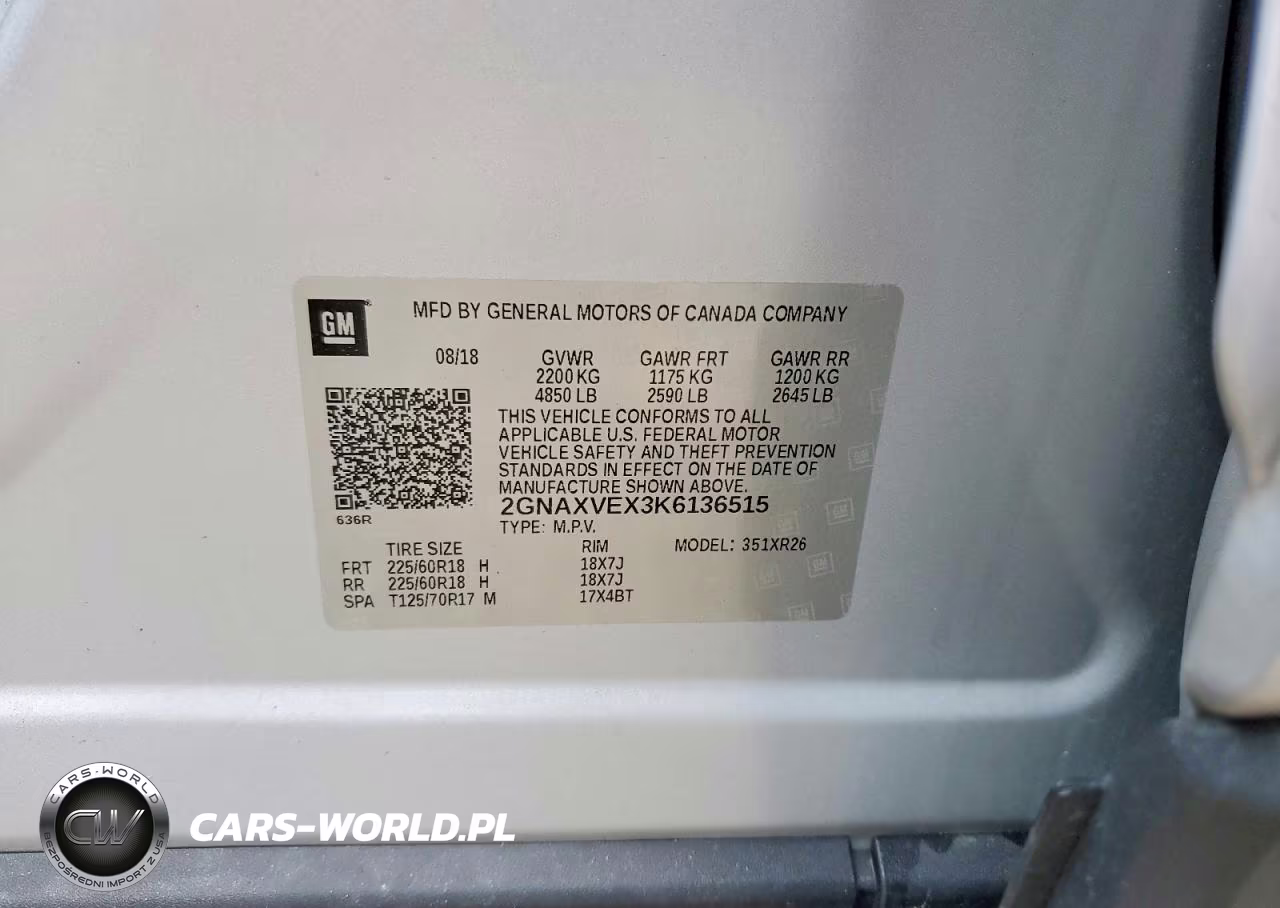 2019 Chevrolet Equinox Lt VIN:2GNAXVEX3K6136515 - 13
