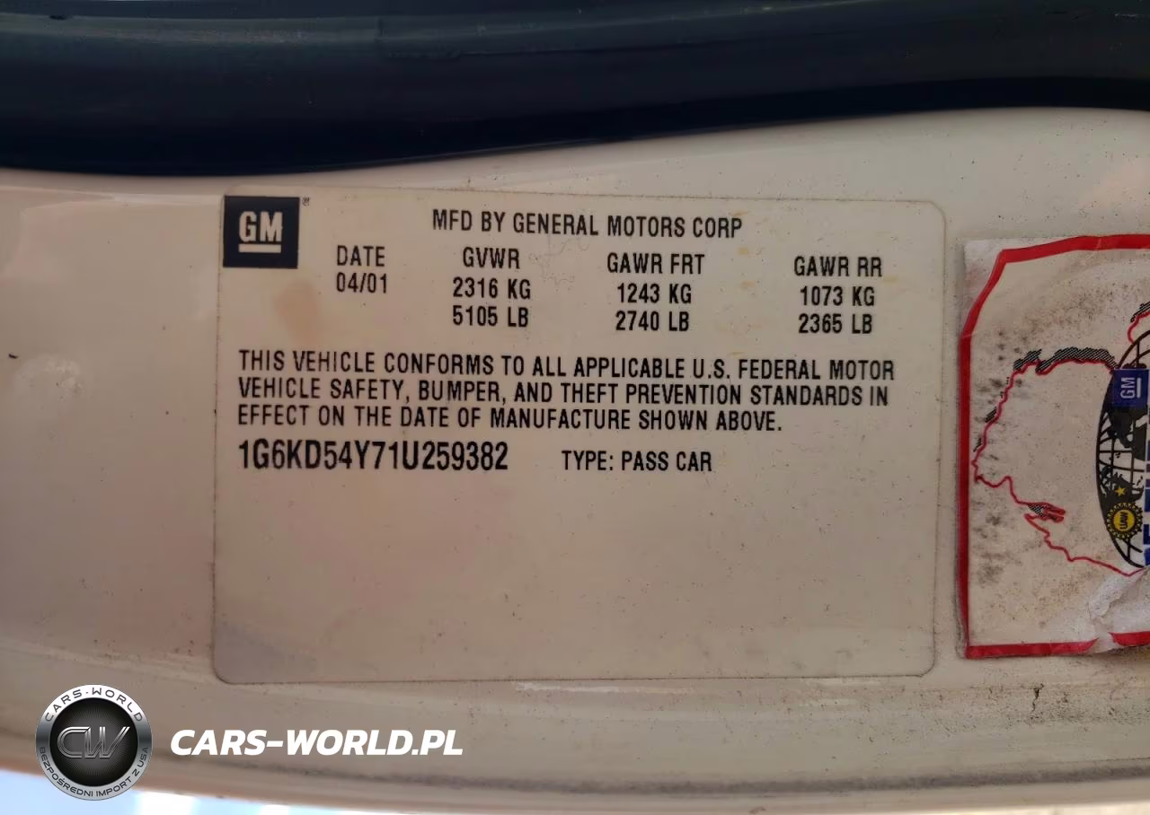 2001 Cadillac Deville Base VIN:1G6KD54Y71U259382 - 12