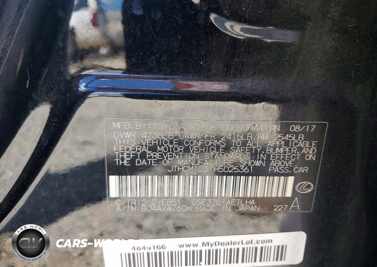 2017 Lexus Is 300 VIN:JTHCM1D21H5025361 - 13