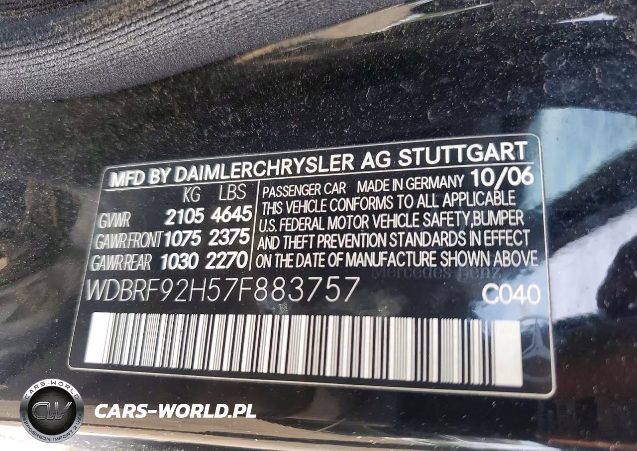 2007 Mercedes-Benz C 280 4Matic VIN:WDBRF92H57F883757 - 12