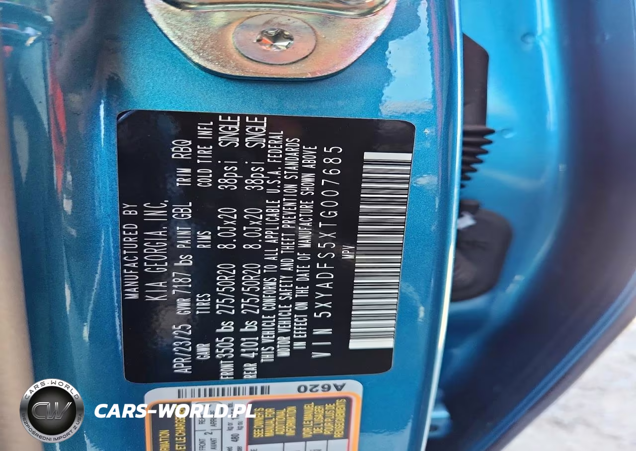 2026 Kia Ev9 Land VIN:5XYADFS5XTG007685 - 13