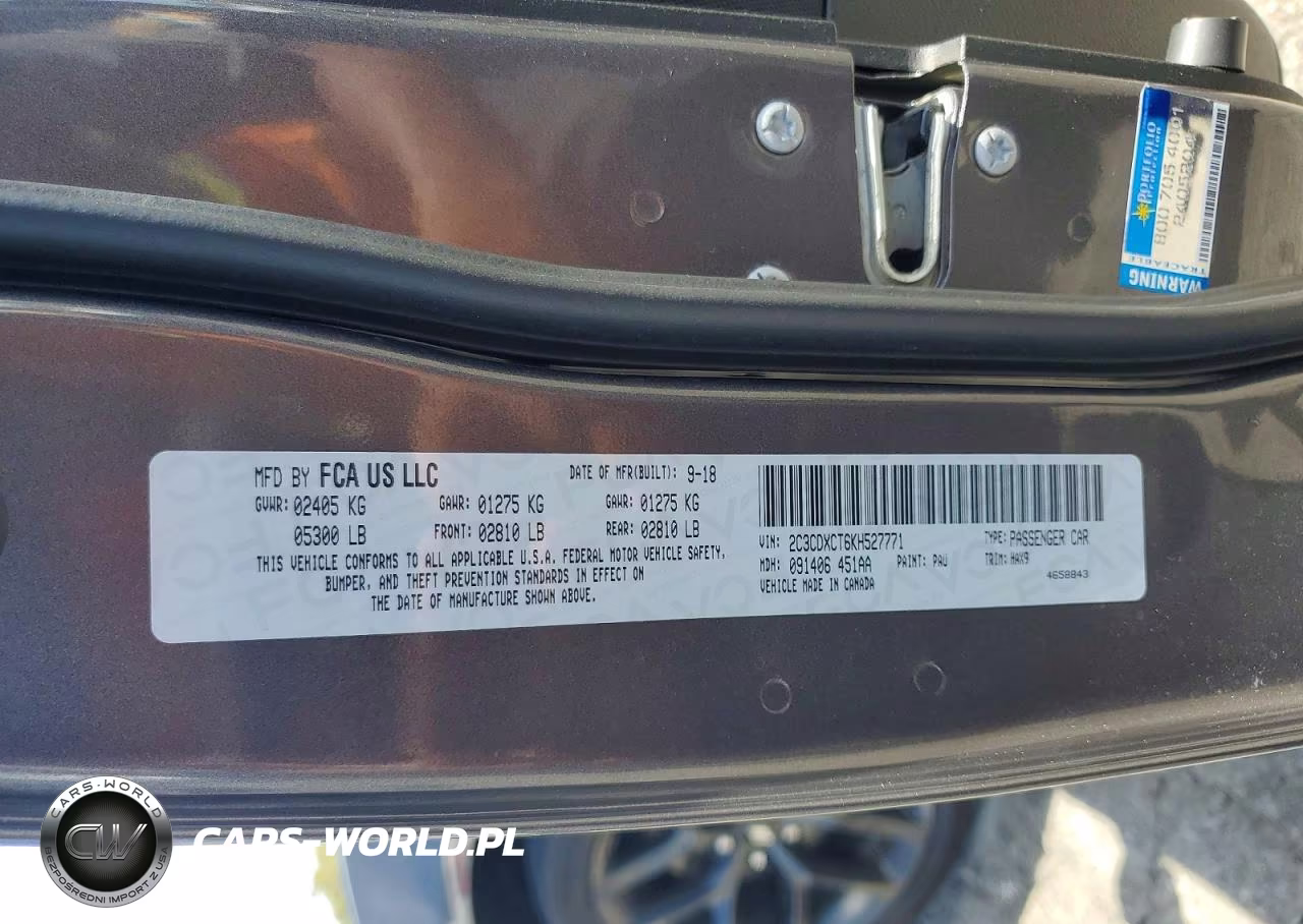 2019 Dodge Charger R-T VIN:2C3CDXCT6KH527771 - 12