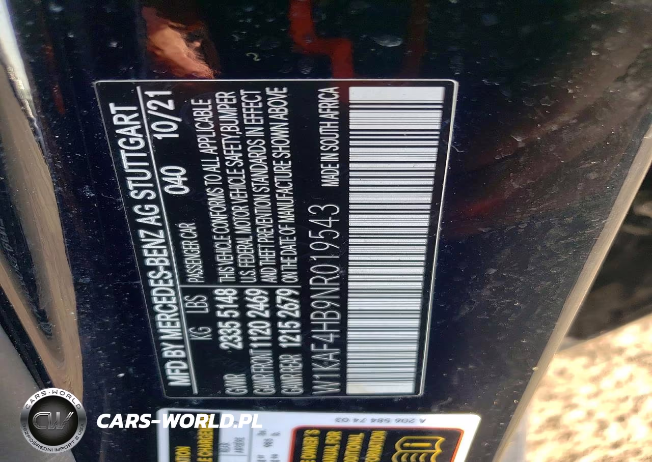 2022 Mercedes-Benz C 300 4Matic VIN:W1KAF4HB9NR019543 - 12