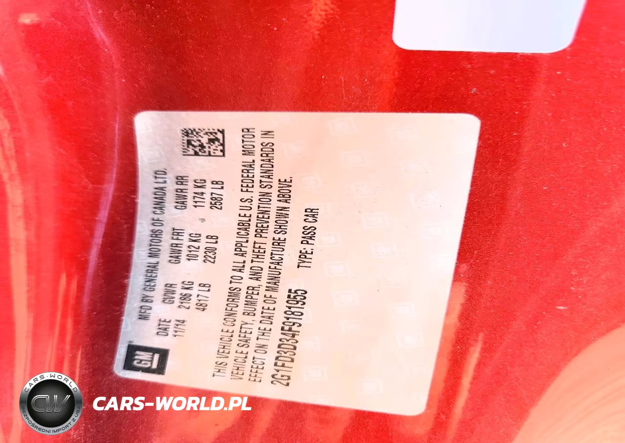 2015 Chevrolet Camaro Lt VIN:2G1FD3D34F9181955 - 13