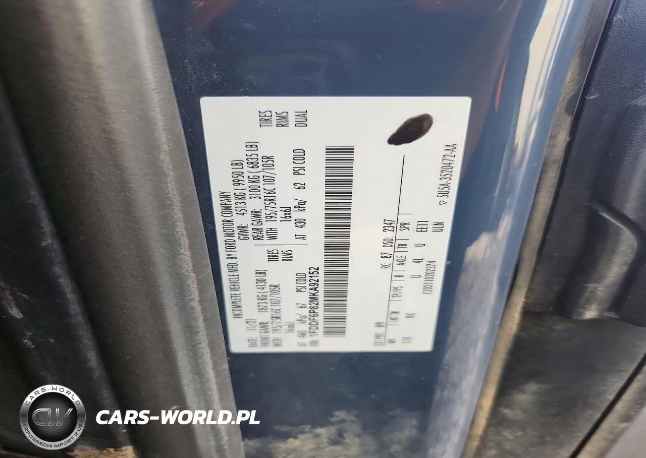 2021 Ford Transit Delivery Truck VIN:1FDDF6P82MKA92152 - 13