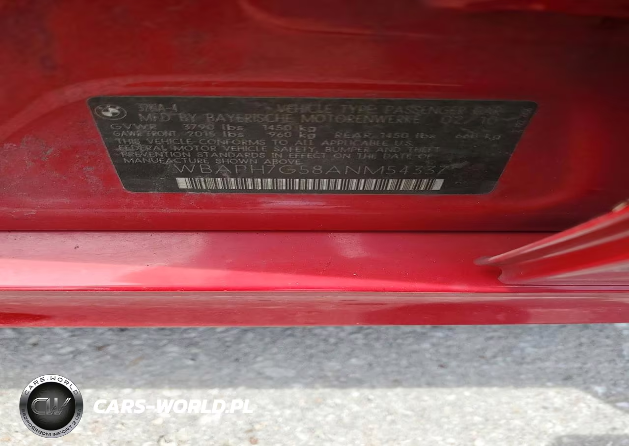 2010 BMW 328 I VIN:WBAPH7G58ANM54337 - 12