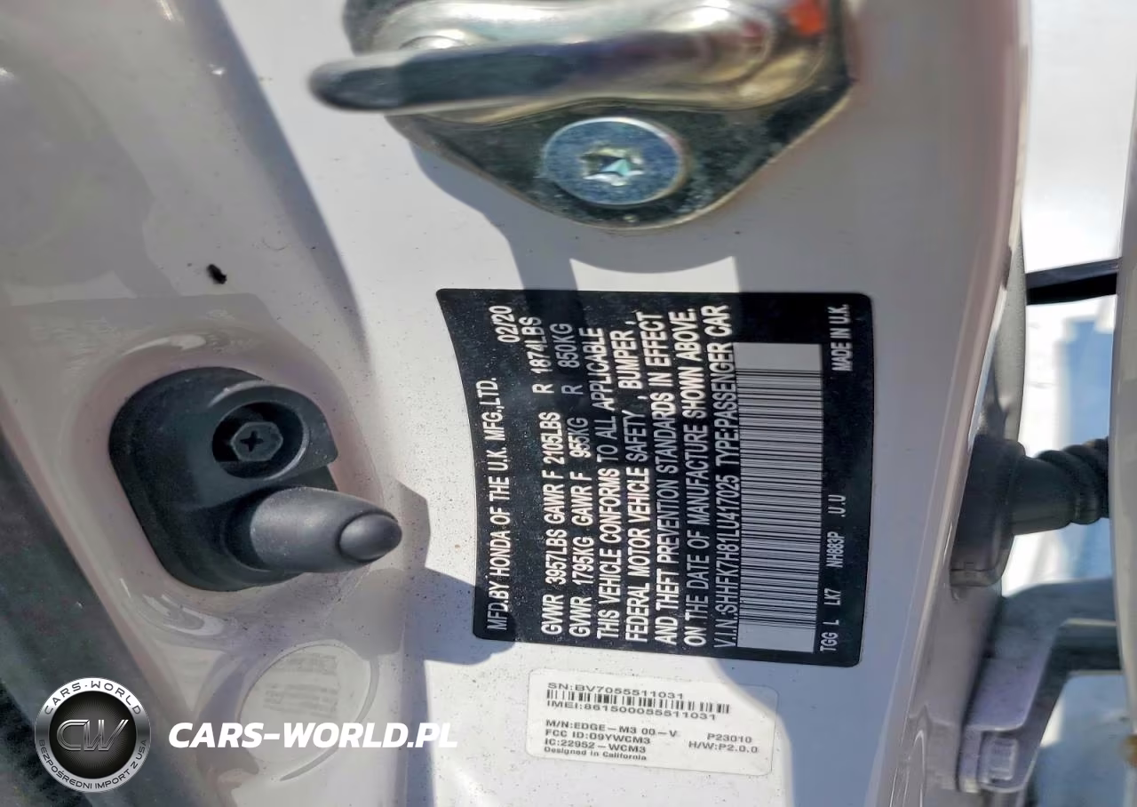 2020 Honda Civic Exl VIN:SHHFK7H81LU417025 - 13