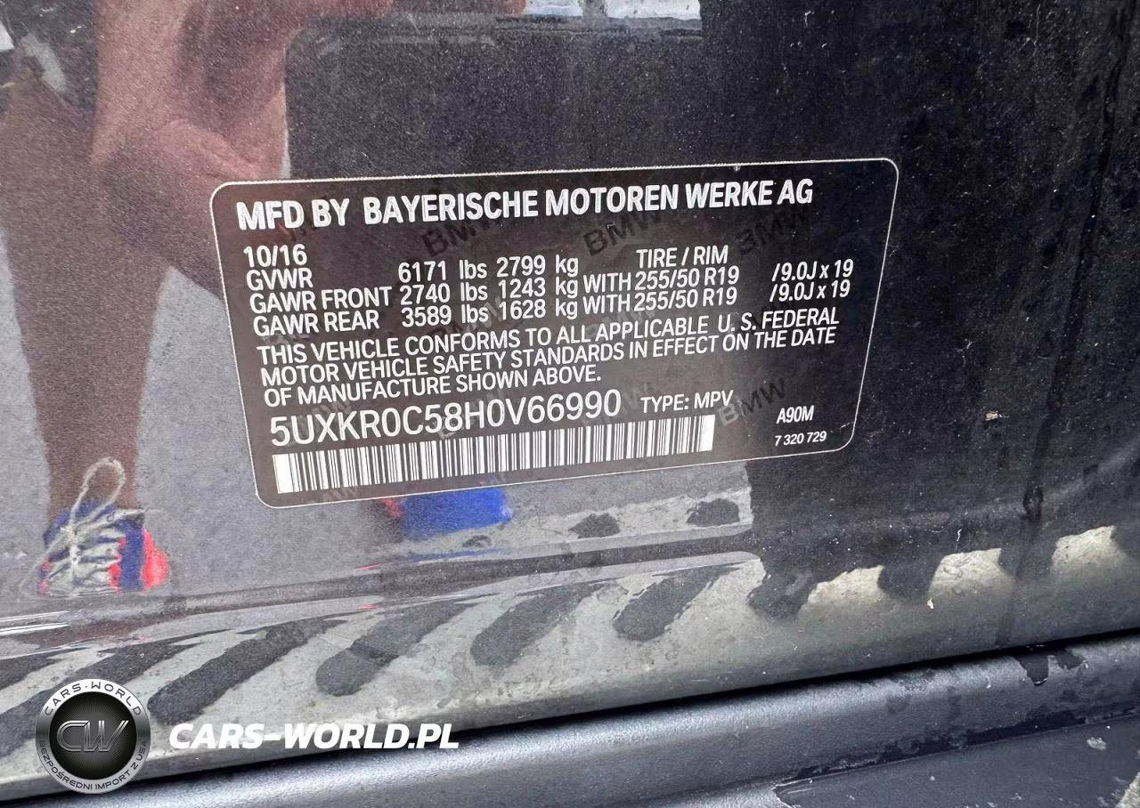 2017 BMW X5 xDrive35I VIN:5UXKR0C58H0V66990 - 13