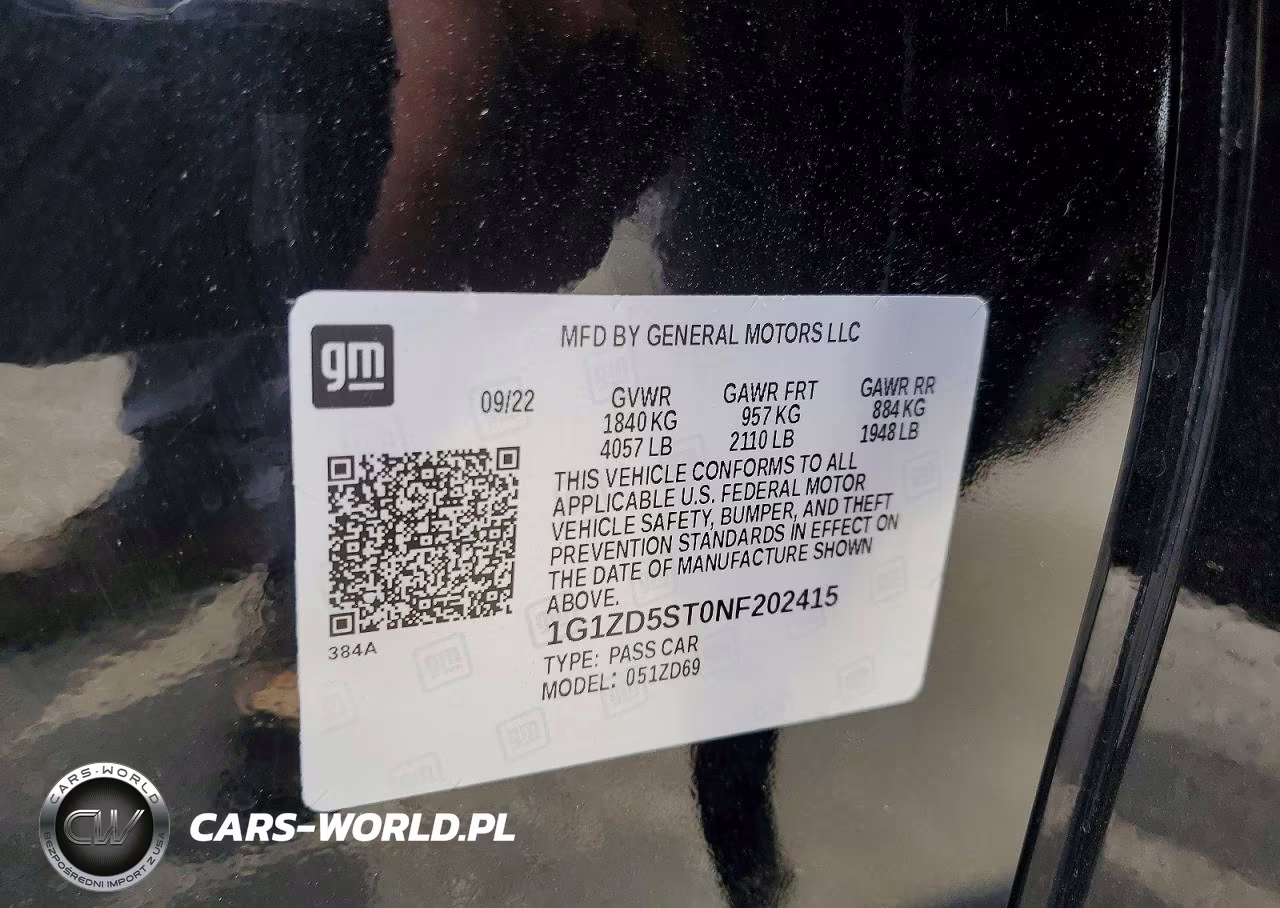 2022 Chevrolet Malibu Lt VIN:1G1ZD5ST0NF202415 - 12