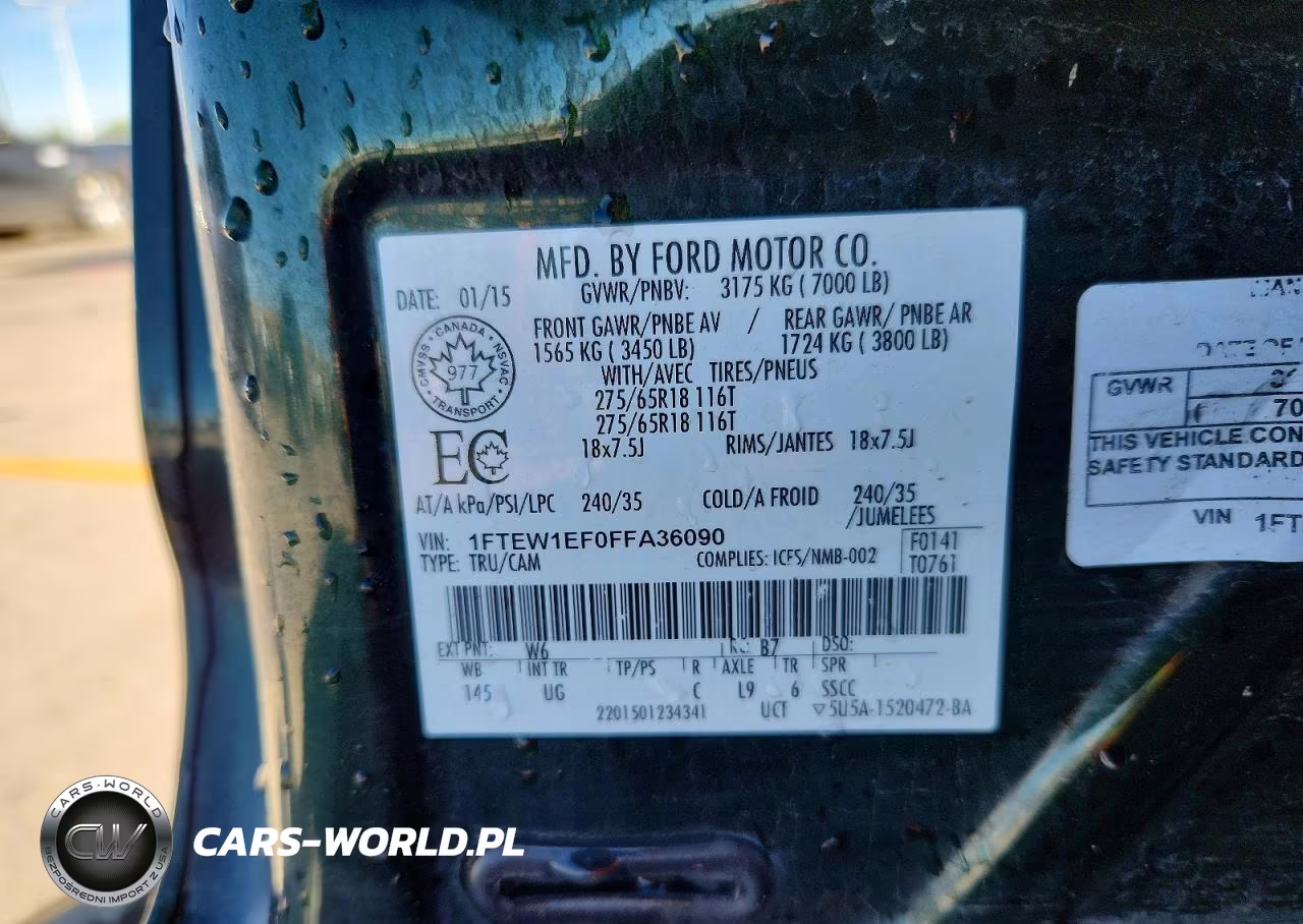 2015 Ford F150 Supercrew VIN:1FTEW1EF0FFA36090 - 12