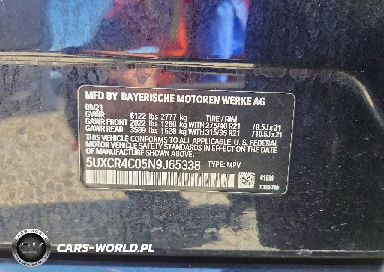 2022 BMW X5 Sdrive 40I VIN:5UXCR4C05N9J65338 - 13