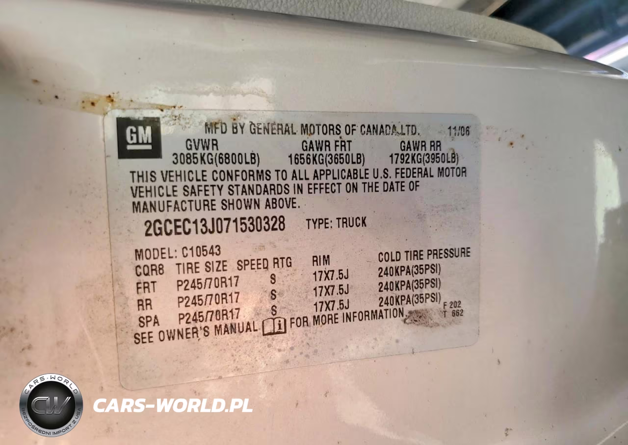 2007 Chevrolet Silverado C1500 Crew Cab VIN:2GCEC13J071530328 - 12