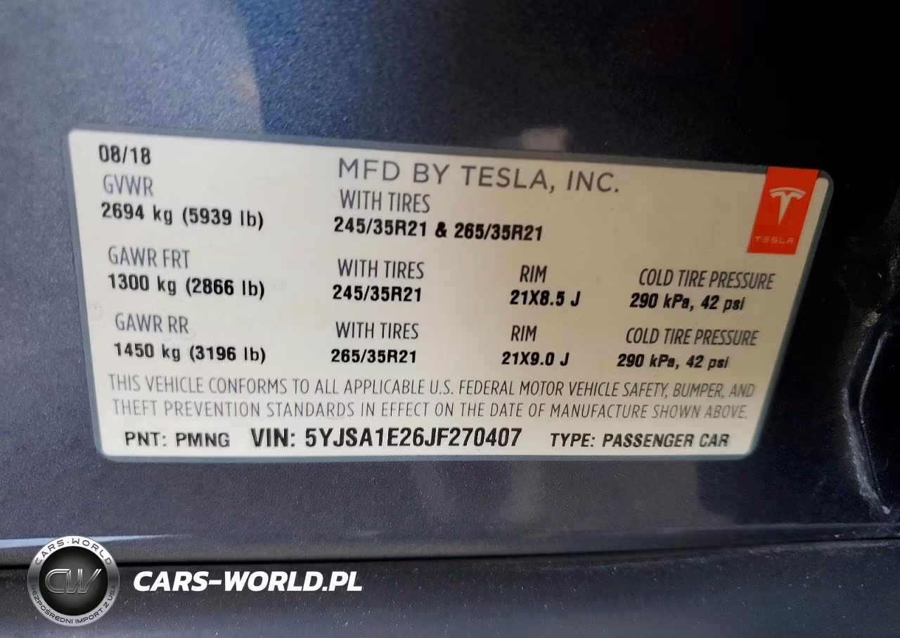 2018 Tesla Model S VIN:5YJSA1E26JF270407 - 12