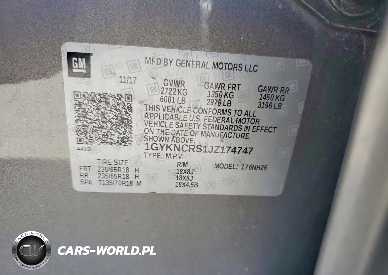 2018 Cadillac Xt5 Luxury VIN:1GYKNCRS1JZ174747 - 13