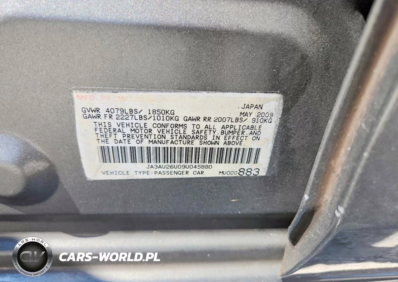 2009 Mitsubishi Lancer Es-Es Sport VIN:JA3AU26U09U045880 - 12