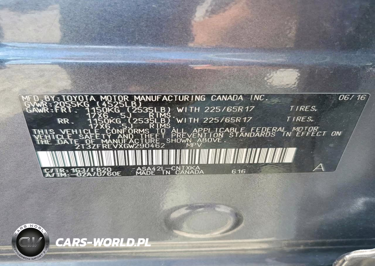2016 Toyota Rav4 Le VIN:2T3ZFREVXGW290462 - 12