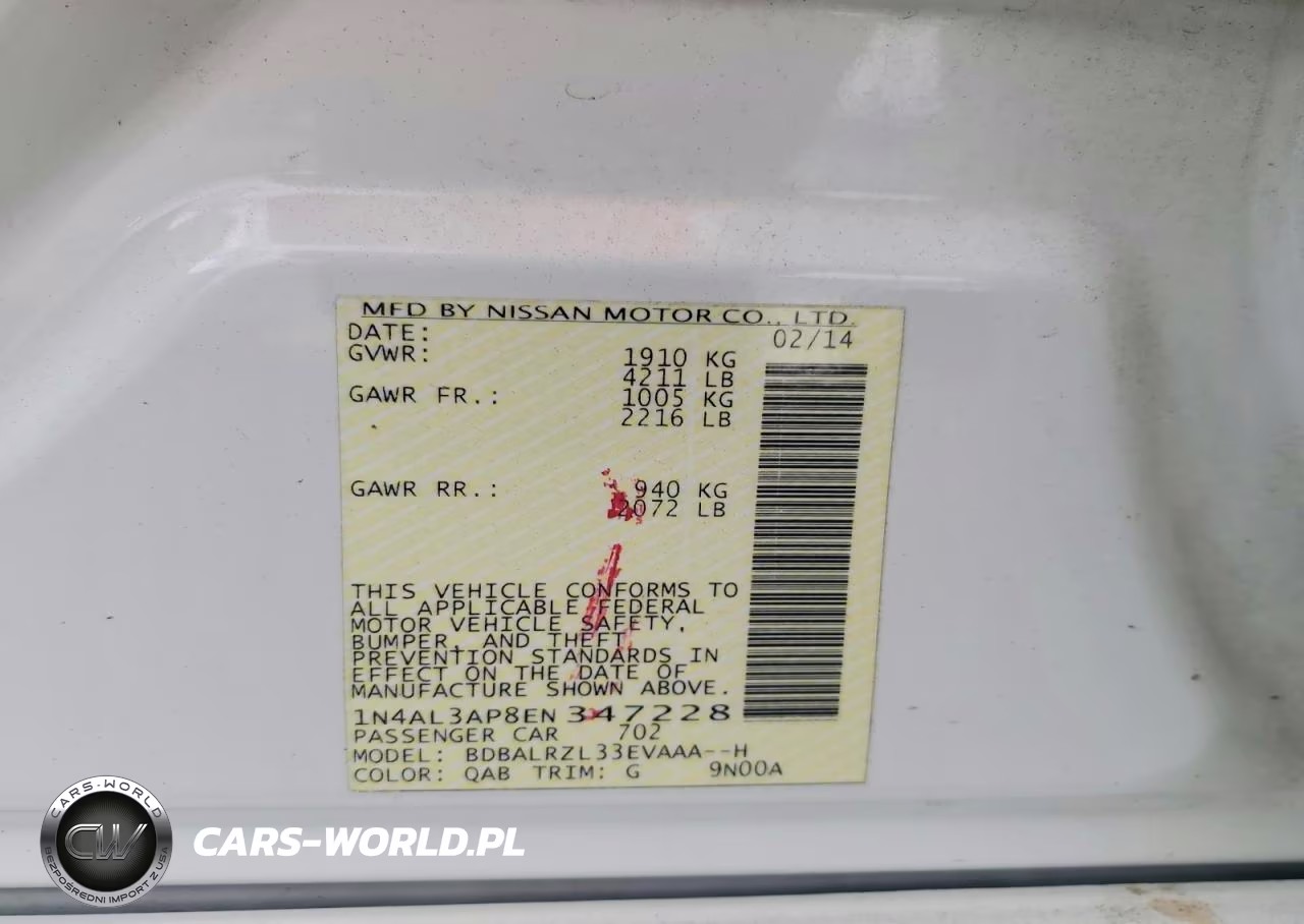 2014 Nissan Altima 2.5 S VIN:1N4AL3AP8EN347228 - 12