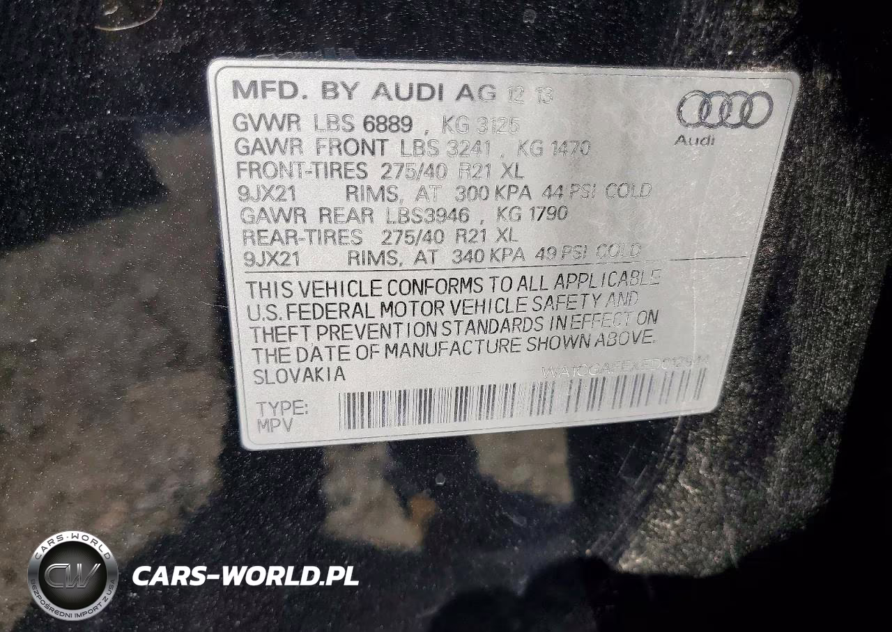 2014 Audi Q7 Premium VIN:WA1CGAFEXED012944 - 14