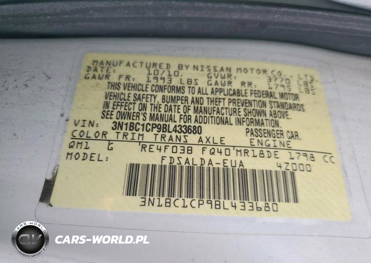 2011 Nissan Versa 1.8 S VIN:3N1BC1CP9BL433680 - 12